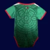 Mexico home green babysuit 26/27 back snaps detail