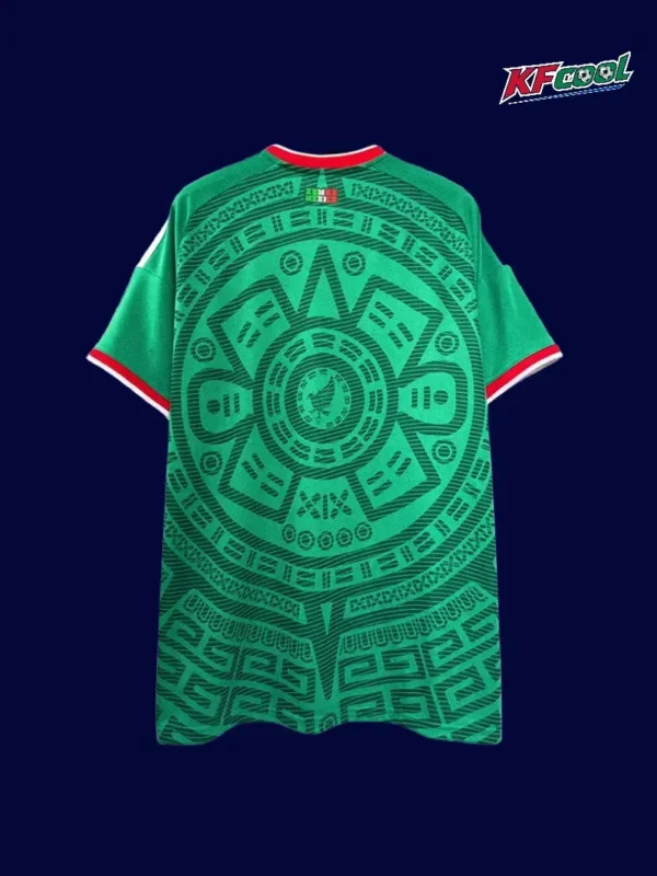 Mexico home green jersey 26/27 fans back with collar detail