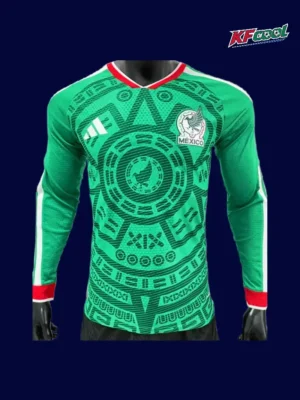 Mexico home green LS jersey 26/27 player front — long sleeve, performance fit