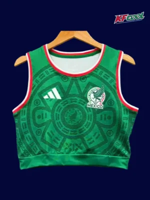 Mexico home green women 26/27 yoga vest front — sleeveless, athletic top