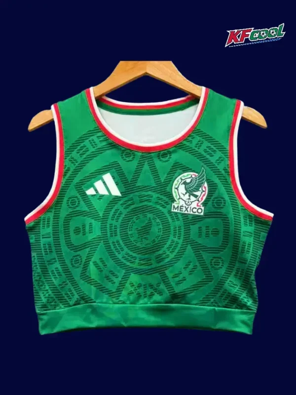 Mexico home green women 26/27 yoga vest front — sleeveless, athletic top