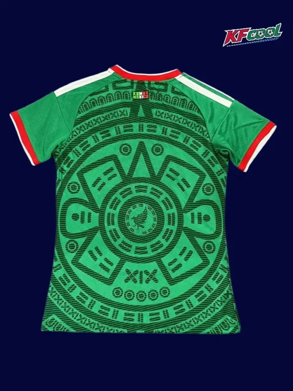 Mexico home green women’s jersey 26/27 back with trim detail