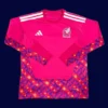 Mexico pink red goalkeeper LS jersey 26/27 fans front, long sleeve, padded design