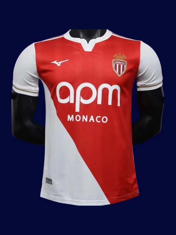 Monaco Home Jersey 25/26 Player Version front pro‑grade lightweight performance shirt