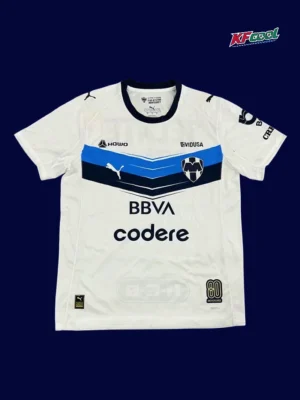 Monterrey away jersey 25/26 fans version front white navy design