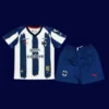 Monterrey home kids kits 25/26 front navy white stripes