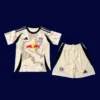 New York Red Bull away kids kits 25/26 front white red blue design