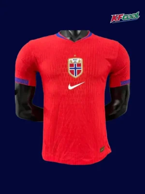Norway 26/27 home player jersey front — pro fit, red design