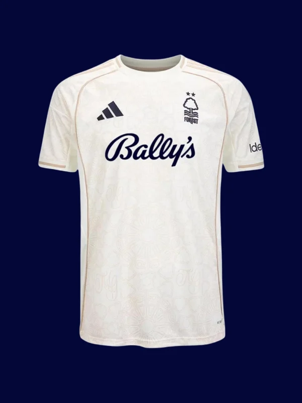 Nottingham Forest Away Jersey 25/26 Fans Version front with away colorway and badge.