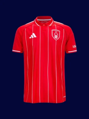 Nottingham Forest Home Jersey 25/26 Fans Version front with club crest and red home design.