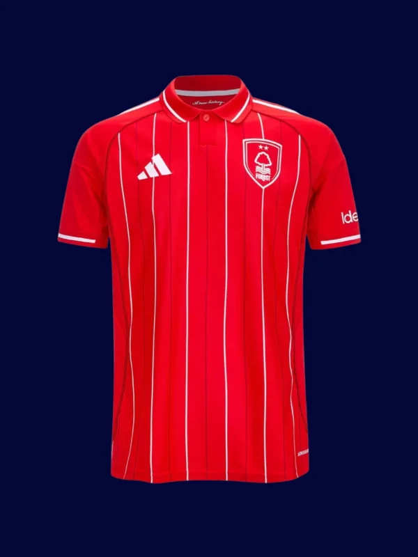 Nottingham Forest Home Jersey 25/26 Fans Version front with club crest and red home design.