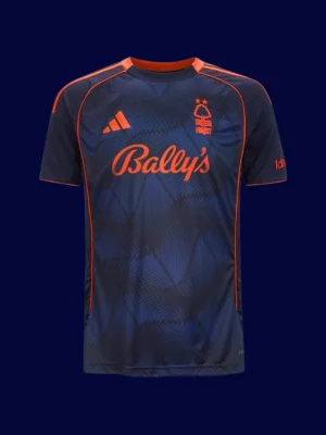 Nottingham Forest Third Jersey 25/26 Fans Version front showing alternate third design and crest.