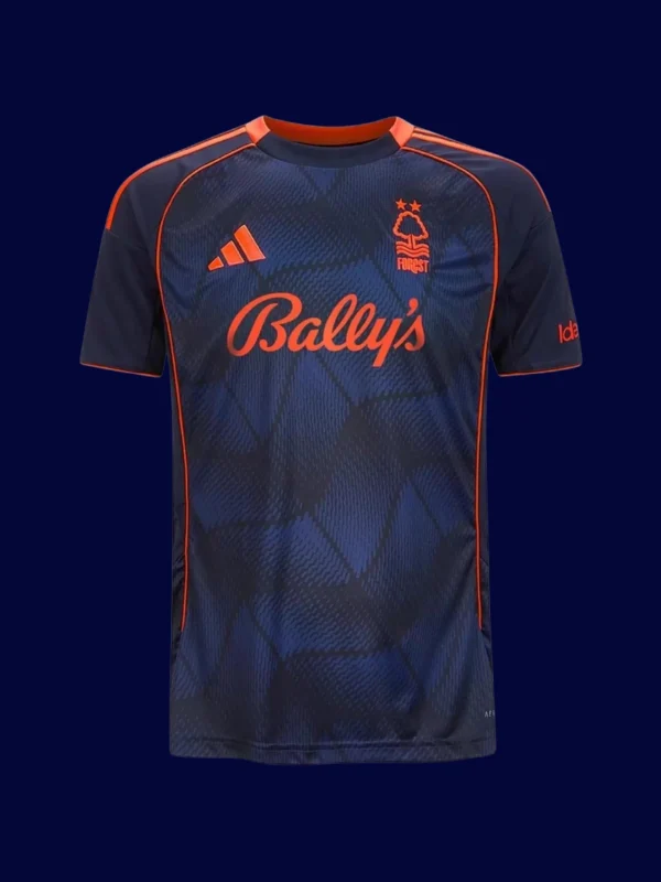 Nottingham Forest Third Jersey 25/26 Fans Version front showing alternate third design and crest.