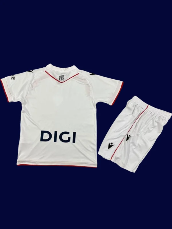 Osasuna Third Kids Kits 25/26 back with printed number area for children.