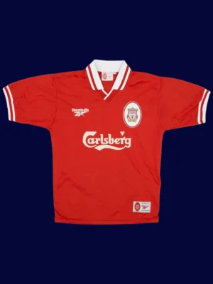 Owen Liverpool home red retro shirt front 96/98, high-quality breathable fan gear.