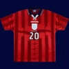 Owen England away red retro shirt front 97/99, high-quality breathable fan gear.
