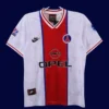 PSG away classic retro jersey 1995/96 front blue white vintage design