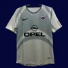 PSG away classic retro jersey 2001/02 front blue white vintage away design