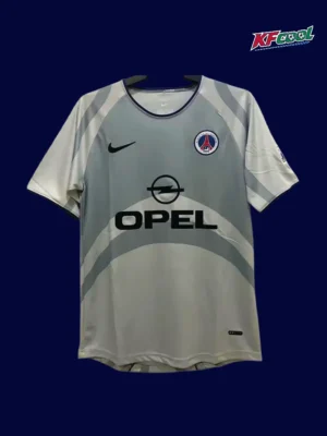 PSG away classic retro jersey 2001/02 front blue white vintage away design