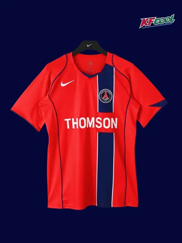 PSG away classic retro jersey 2004/05 front blue white retro design