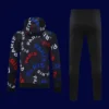 PSG 25/26 black hoodie tracksuit back view