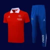 PSG red polo tracksuit 25/26 fans version front view