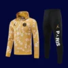 PSG yellow hoodie tracksuit 25/26 fans version front view
