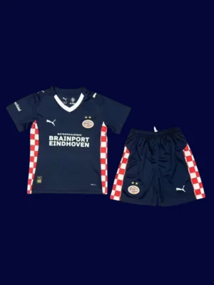 PSV Eindhoven Away Kids kits 25/26 front lightweight breathable junior football shirt