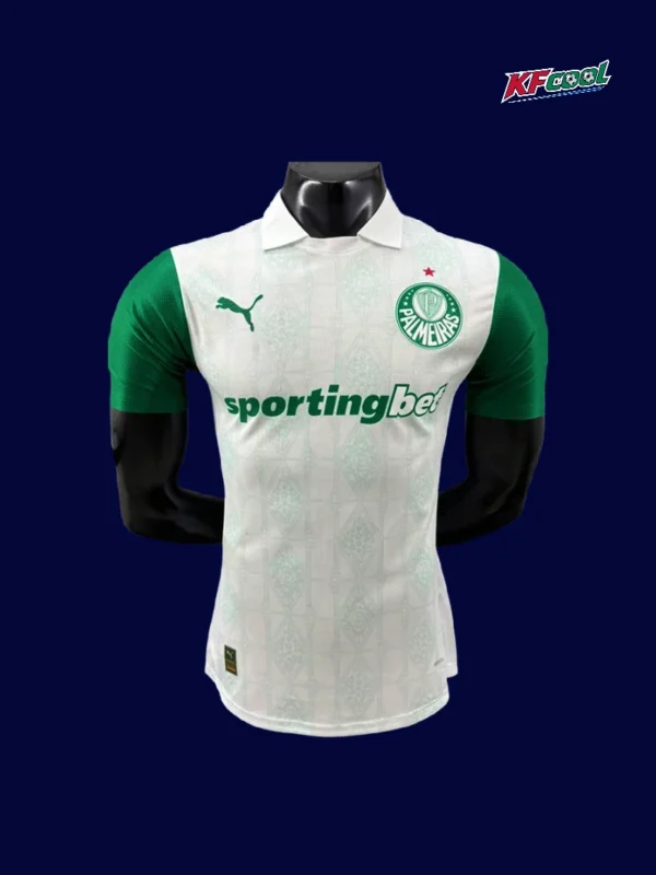 Palmeiras away jersey 25/26 player version front white green design