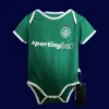 Palmeiras home babysuit kits 25/26 front green white design