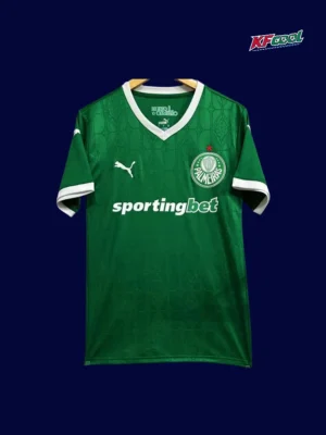 Palmeiras home jersey 25/26 fans version front green white stripes