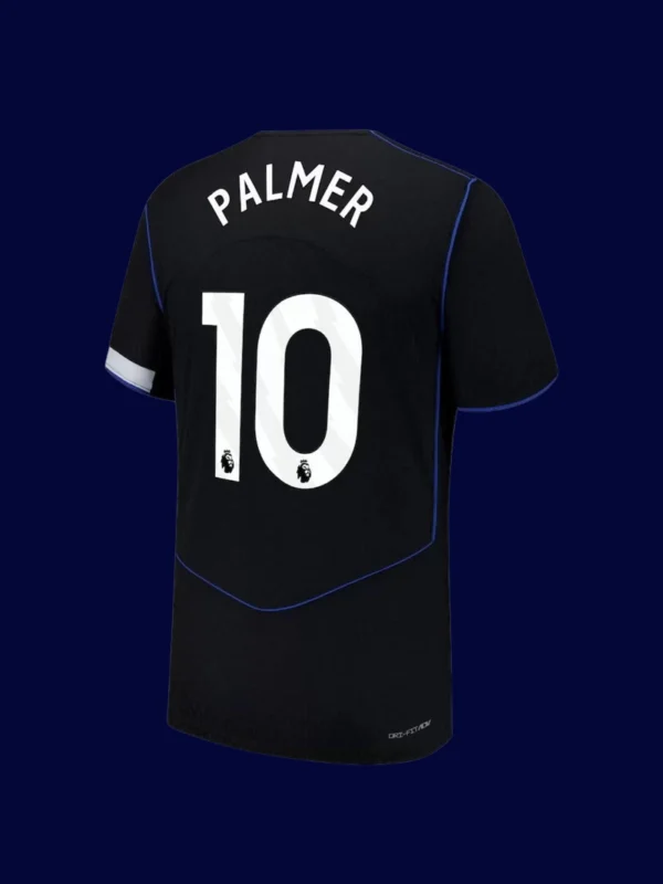 Palmer Chelsea third player jersey back 25/26 with #10, high-quality breathable design.
