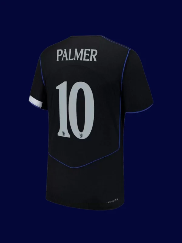Palmer Chelsea third player jersey back 25/26 UCL with #10, high-quality breathable design.