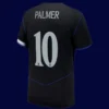 Palmer Chelsea third black jersey back 25/26 UCL with #10, high-quality breathable design.