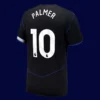 Palmer Chelsea third black jersey back 25/26 with #10, high-quality breathable design.