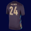 Palmer England away jersey back 24/25 with #24, high-quality breathable design.