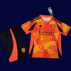 Paris FC Third Orange Kids kits 25/26 front lightweight breathable junior football shirt