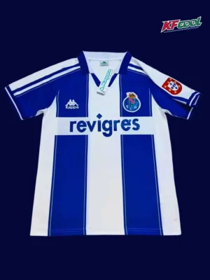 Porto home classic retro jersey 1998/99 front blue white classic stripes