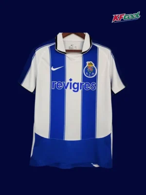 Porto home classic retro jersey 2003/04 front blue white vintage design