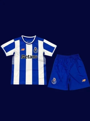 Porto Home Kids kits 25/26 front lightweight breathable junior football shirt