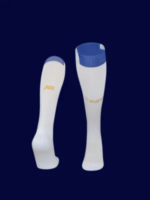 Porto Home White Sock 25/26 front lightweight breathable football socks