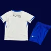 Portsmouth Away Kids Kits 25/26 back with printed number panel.