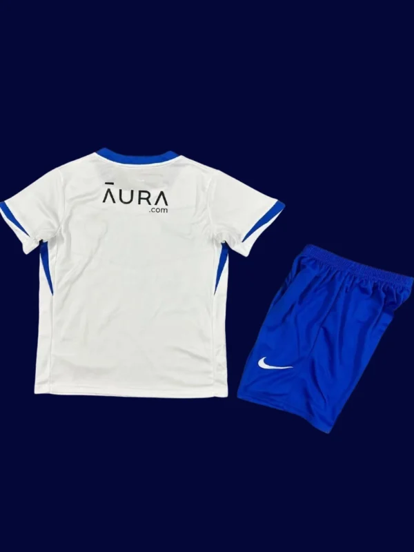 Portsmouth Away Kids Kits 25/26 back with printed number panel.