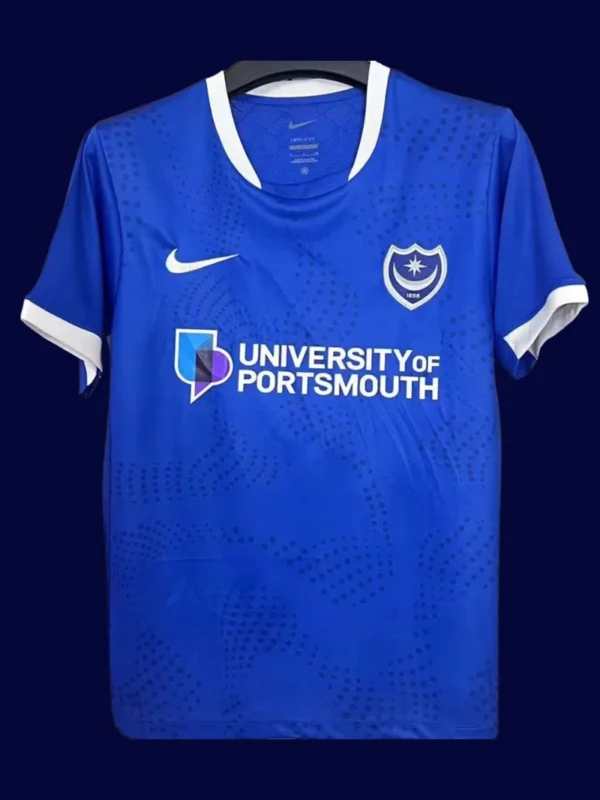Portsmouth Home Jersey 25/26 Fans Version front with club crest and classic blue design.