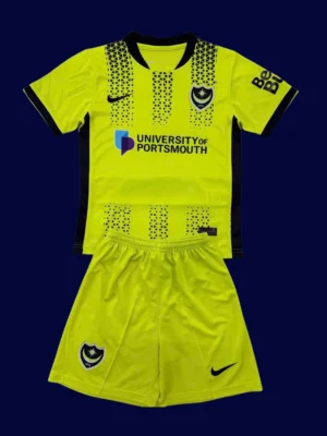 Portsmouth Third Kids Kits 25/26 front with third kit design and mini crest.