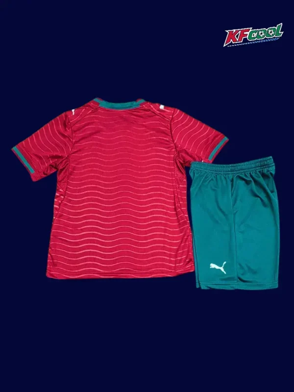 Portugal home red kids kit 26/27 back with name area