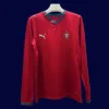 Portugal long sleeve home fans jersey 26/27 front view, red