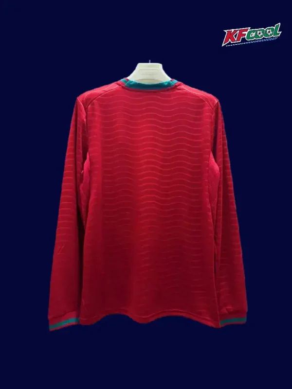 Portugal long sleeve home fans jersey 26/27 back with seam detail