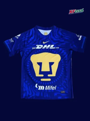 Pumas UNAM away jersey 25/26 fans version front white navy design