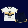 Pumas UNAM home white kids kits 25/26 front white navy design